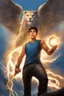 Placeholder: Percy Jackson with Zeus' thunderbolt