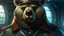 Placeholder: ship captain anger with abear realistic