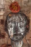 Placeholder: an abstract painting of rusted metal and flowers, by anselm kiefer and lucian freud, rust, scaffolding, iron cladding, decay, mixed media, textured, anatomically correct, beautiful perfect face, sharp focus, highly detailed