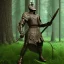 Placeholder: warrior statues in the forest