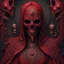 Placeholder: MAsque of red death, hyperreal, maximalism, creepy, lovecraftian