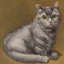 Placeholder: Portrait of a cat by Van Gogh