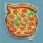 Placeholder: pizza sticker caricature