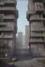 Placeholder: Brutalist architecture cityscape