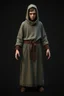 Placeholder: young russian monk for a horror , silent hill style, 3d model, t-pose, full length