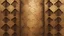 Placeholder: Hyper Realistic Bright-Glowing-Golden-Islamic-architecture-pattern on rustic-brown-rustic wall