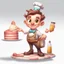 Placeholder: a cartoon character thirty years old confectioner , an ultrafine detailed painting by senior character artist, featured on polycount, sots art, artstation hd, 2d game art, behance hd