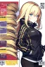 Placeholder: blonde girl with hair with tails waring jacket, line arts, manga cover