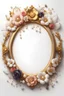 Placeholder: round vintage frame with flowers and pearls, gold precious stones on a white background, Trending on Artstation, {creative commons}, fanart, AIart, {Woolitize}, by Charlie Bowater, Illustration, Color Grading, Filmic, Nikon D750, Brenizer Method, Side-View, Perspective, Depth of Field, Field of View, F/2.8, Lens Flare, Tonal Colors, 8K, Full-HD, ProPhoto RGB, Perfectionism, Rim Lighting, Natural Lighting, Soft Lighting, Accent Lighting, Diffraction Grading, With Imperfections,