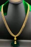 Placeholder: dark green velvet Necklace Mannequin Stand on a luxury table