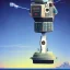 Placeholder: A sad robot sitting on top of a skyscraper by Chris foss