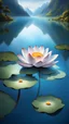 Placeholder: stunning mystic lotus flower on azure lake, high realistic, stunning