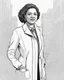 Placeholder: Outline art for coloring pages with HENRIETTA LACKS , white background, sketch style, only use black outline, white background, no shadows and well and clear outline , white background, sketch style, only use black outline, white background, no shadows and well and clear outline