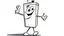 Placeholder: cartoon milk carton dancing