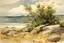 Placeholder: rocks, clouds, weeds, mountains, winslow homer watercolor paintings