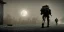 Placeholder: A high tech Soldier walking on the post apocalypse city, night , full moon , realistic , high resolution , HD , 1920pX1080p , dark