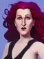 Placeholder: Portrait of a 30 year old strange witch like Bette Midler