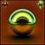 Placeholder: ball Ornament, Iridescent, Citrine, ultra detailed