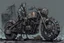 Placeholder: motorcycle, comic book,post-apocalypse, gray background,