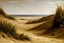 Placeholder: Brown sandy dunes near a beach painted by Leonardo da Vinci