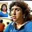 Placeholder: Create a highly realistic 3D scene. An detailed Realistic of Play Football Diego Maradona transforming her into a woman with the same specifications as the attached image. The method of transforming the painting in full detail. A comedic and funny touch. Ultra wide angle. Extremely realistic fine details. Highly realistic detailed display. Great full presentation and amazing drawing style. Transfer the full detailed drawing of the image at a wide and precise angle. Inspiri
