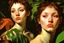 Placeholder: woman in colorful jungle by Caravaggio