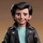 Placeholder: Wide view Young Fonz with black hair greaser figure doll 1977 (thumbs-up) (face) Forehead grin, fonzarelli, ((arnold's drive-in)) fonzie