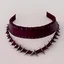 Placeholder: burgundy choker with spikes