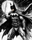 Placeholder: I draw black and white manga of Batman as a JEDI from Star Wars, meticulous etching and shading techniques, hyper-detailed illustration. Batman is in dynamic motion preparing for a powerful move. Intricate lines and textures enhance the depth and realism of the drawing, showing the artist's skill and creativity