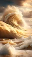 Placeholder: Photoreal cyclone at sea made from butter and caramel waterfog enveloping the air