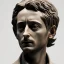 Placeholder: White Statue Elijah wood, Rome style sculpture, full body, hyper realistic, 8k,