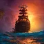 Placeholder: biomorphic Pirate Shipwreck morphed with electronic wiring and mixed with lighting, Nanopunk and Biopunk with cyberpunk look, golden hour, wonderful ambient colors, art by Jarosław Jaśnikowski mixed with Sheila Martin mixed with Fletch mixed with Frank Sun mixed with Anna Dittmann mixed with Alena Aenami,Dan Mumford,Killian Eng,Greg Rutkowski