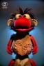 Placeholder: Waist up muppet Portrait, Nicolas maduro muppet doll, mustache, photo studio, red background, unreal engine 5, concept art, art station, ray tracing, lumen lighting, ultra detail, volumetric lighting, 3d.