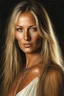 Placeholder: realistic stock photo, Realism engine, General Fast V2 (Flux), Create a realistic image of a Bo Derek with long, straight blonde hair, the bangs cut straight across the forehead, hazel eyes, a plump chest, strawberry sundae, in the style of Boris Vallejo, Frank Frazzetta, Leonardo da Vinci, Julie bell, 4k, 8k, 16k, 32k. 100k UHD