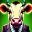 Placeholder: A cow wearing a suit and tie