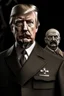 Placeholder: trump standing with a hitler mustache