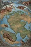 Placeholder: pangea earth millions of years ago , with dinosaures and Draco reptilians