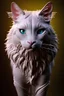 Placeholder: A portrait of a magical creature, mythical, fantasy, magnificent, majestic, highly intricate, Realistic photography, incredibly detailed, ultra high resolution, 8k, complex 3d render, cinema 4d, cat/dog, creature hybrid, high resolution photo, trending on artstation, psychedelic, blacklight colors