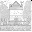 Placeholder: GARDEN HOUSE, "Garden House Tapestry: Weave a tapestry of across the Garden House landscape.".", full view, realistic, coloring page, only draw lines, coloring book, clean line art, wildlife-inspired, kid style, –no sketch, color, –ar 3:4, white background, minimalistic black lines, 8k, minimal black color, low level black colors, coloring page, use pure black and white colors, avoid thick black colors, thin black line art, avoid colors, perfect shape, perfect clear lines, clear edges,