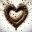 Placeholder: background of only coffee splashes heart form