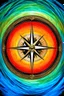 Placeholder: lost compass getting back to integrity; surrealistic optical art