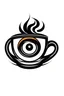 Placeholder: Logo the eye symbol with the coffee cup symbol