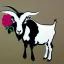 Placeholder: Goats and flowers Banksy