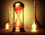 Placeholder: a detailed illustration of a glowing hourglass, intricate, realistic, digital art, meticulously detailed