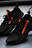 Placeholder: black and orange shoes