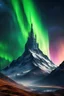 Placeholder: A realistic islamic kingdom castle scape futuristic,K2 beautiful Mountain in the background, dramatic Aurora nebula sky.