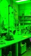 Placeholder: A lime green laboratory with cybernetic slime painted by Albrecht Durer
