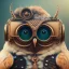 Placeholder: Steampunk Owl, tilt shift,miniature, extreme detail, Photorealism, macro lens 100mm, cinema4d, HDR, 8k, unreal engine 5