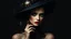 Placeholder: surreal fantasy magic fashion portrait, abstract art, surreal fantasy mixed media, raised amazingly beautiful fantasy fashion extravagant elegance lady portrait, film noir mood, cinematographic, dramatic, deep rich black colors, magic lighting, minimalism, few gold accents, vintage retro France mood,