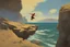 Placeholder: man jumping from the cliff by phil hale